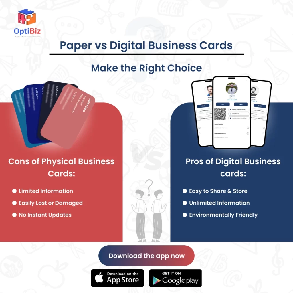 Paper vs Digital Business Cards