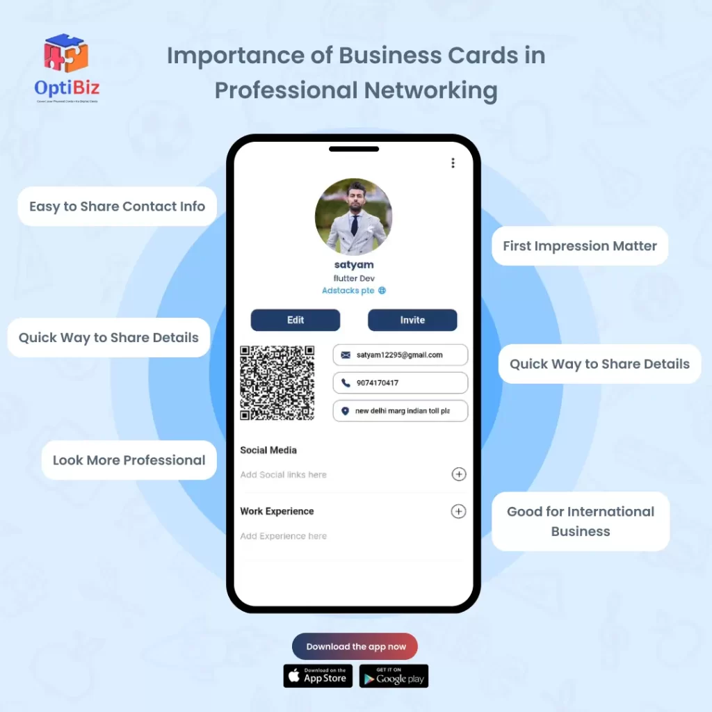 Business Cards in Professional Networking